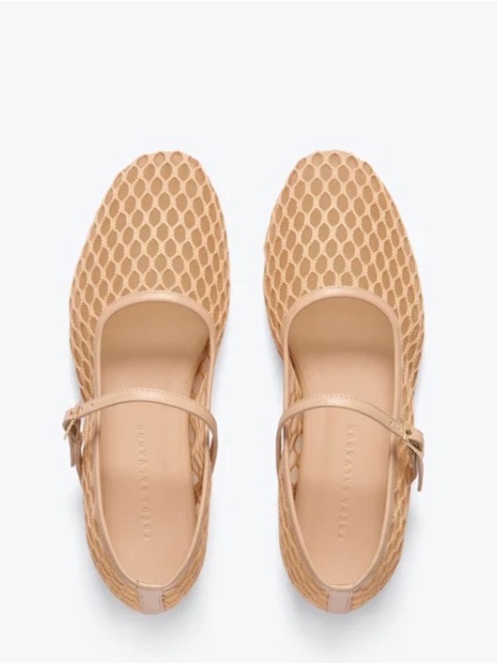 New Freda Salvador Laurel Mary Jane - Natural Netting